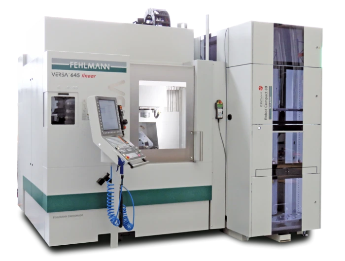 Fehlmann VERSA 645 linear met Erowa Robot Compact 80